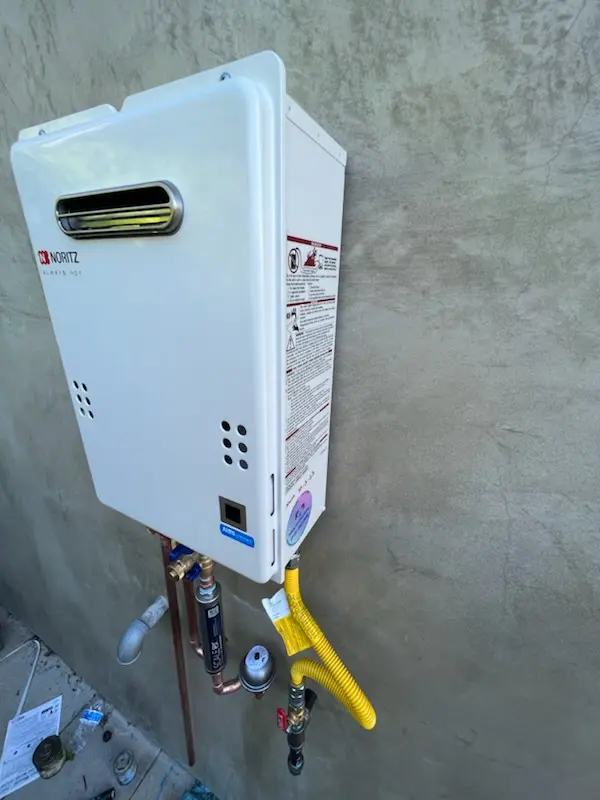 Tankless water heater installation for Hamel homes